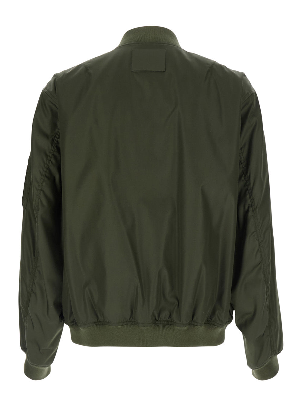 Balenciaga Men Green Bomber With Embossed Logo On The Sleeve In Tech Fabric Men