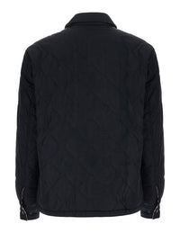 Burberry Men 'Brighton' Black Jacket With Quilted Motif And Reversible Design In Tech Fabric Men