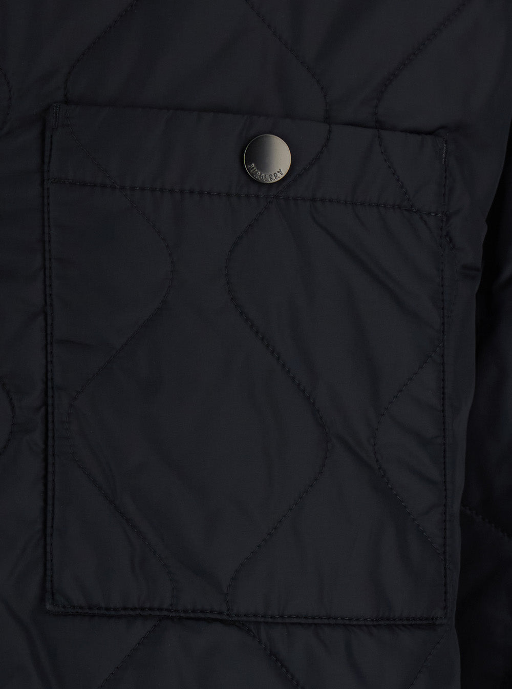 Burberry Men 'Brighton' Black Jacket With Quilted Motif And Reversible Design In Tech Fabric Men