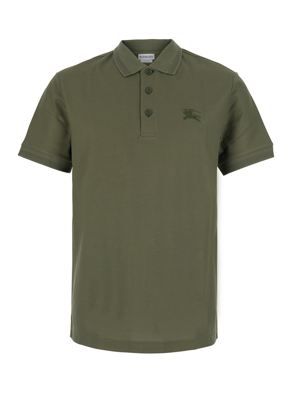 Burberry Men 'Eddie Ekd' Green T-Shirt With Round Neck And Logo On The Front In Cotton Men