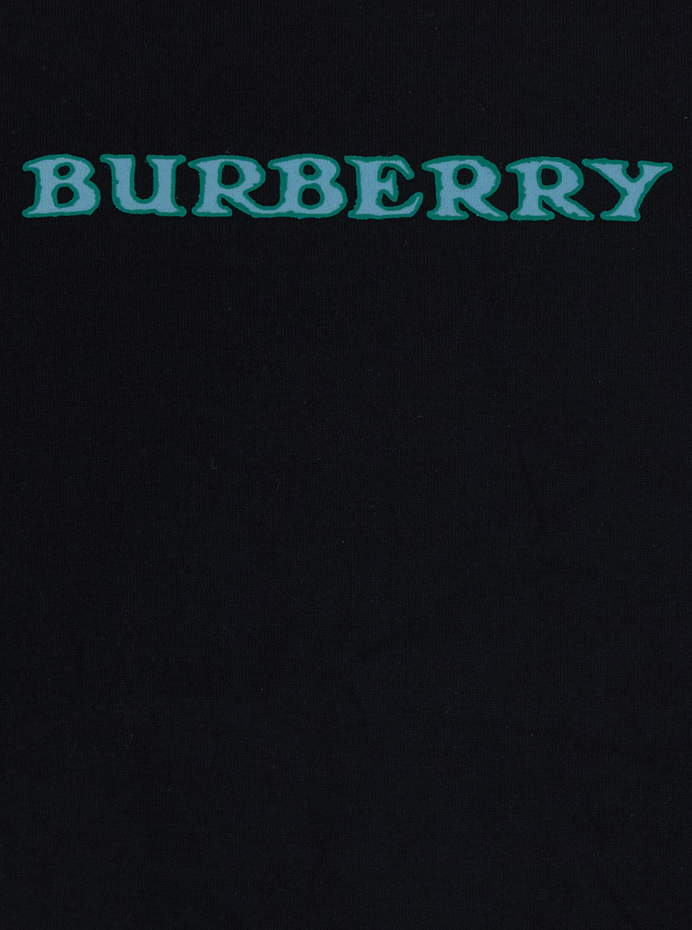Burberry Men 'Ryan' Black Tshirt With Logo On The Front And Maxi Logo On The Back In Cotton For Men
