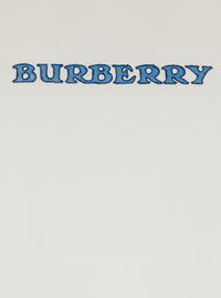 Burberry Men 'Ryan' White T-Shirt With Logo On The Front And Maxi Logo On The Back In Cotton For Men