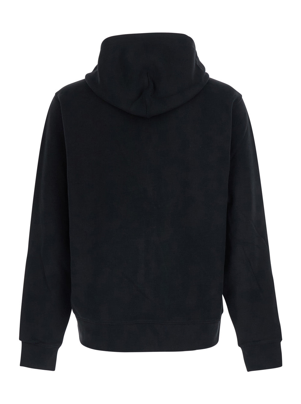 Burberry Men 'Scott' Black Hoodie With Fixed Hood And Logo Patch On The Front In Cotton For Men
