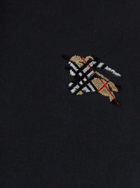Burberry Men 'Scott' Black Hoodie With Fixed Hood And Logo Patch On The Front In Cotton For Men