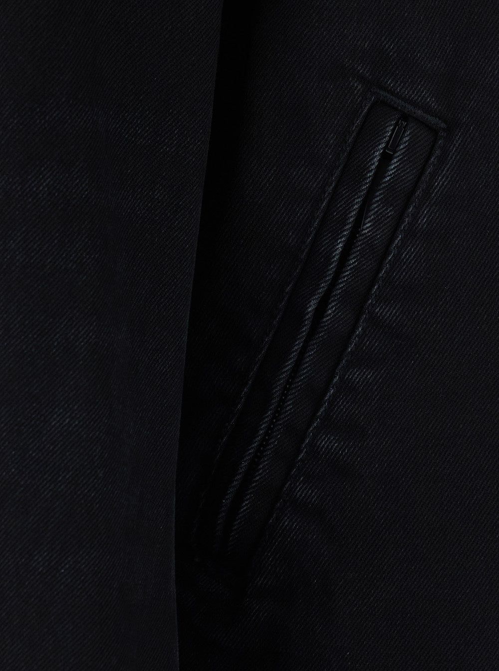 Gucci Men Black Jacket With Side Web Details In Cotton Denim For Men