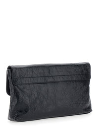 BALENCIAGA Balenciaga Women 'Le City' Black Small Clutch With Zip Pocket On The Front In Leather For Women
