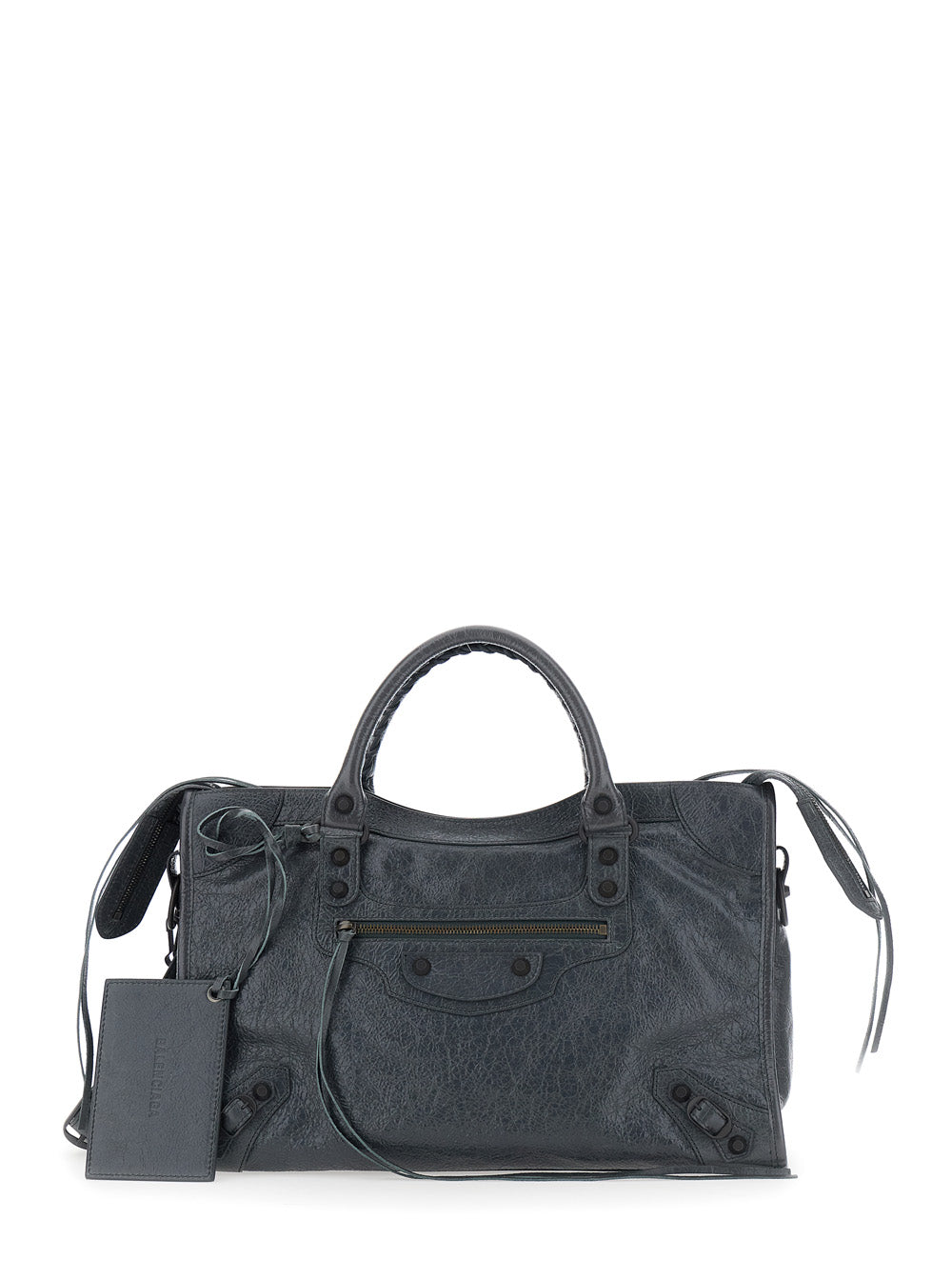 BALENCIAGA Balenciaga Women 'Le City Bag' Gray Medium Handbag With Adjustable And Removable Shoulder Strap In Leather For Women