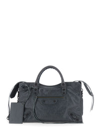 BALENCIAGA Balenciaga Women 'Le City Bag' Gray Medium Handbag With Adjustable And Removable Shoulder Strap In Leather For Women