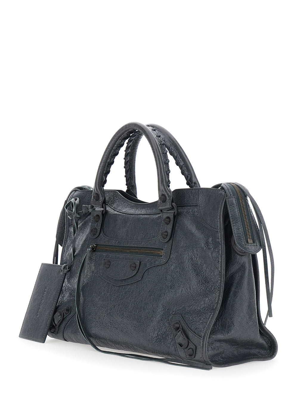 BALENCIAGA Balenciaga Women 'Le City Bag' Gray Medium Handbag With Adjustable And Removable Shoulder Strap In Leather For Women