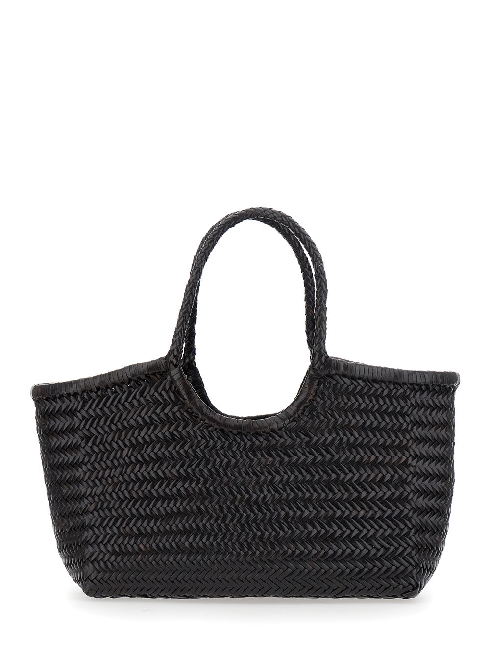 DRAGON DIFFUSION Dragon Diffusion Women Brown Shopping Bag With Two Top Handles An Intertwined Motif In Leather For Women