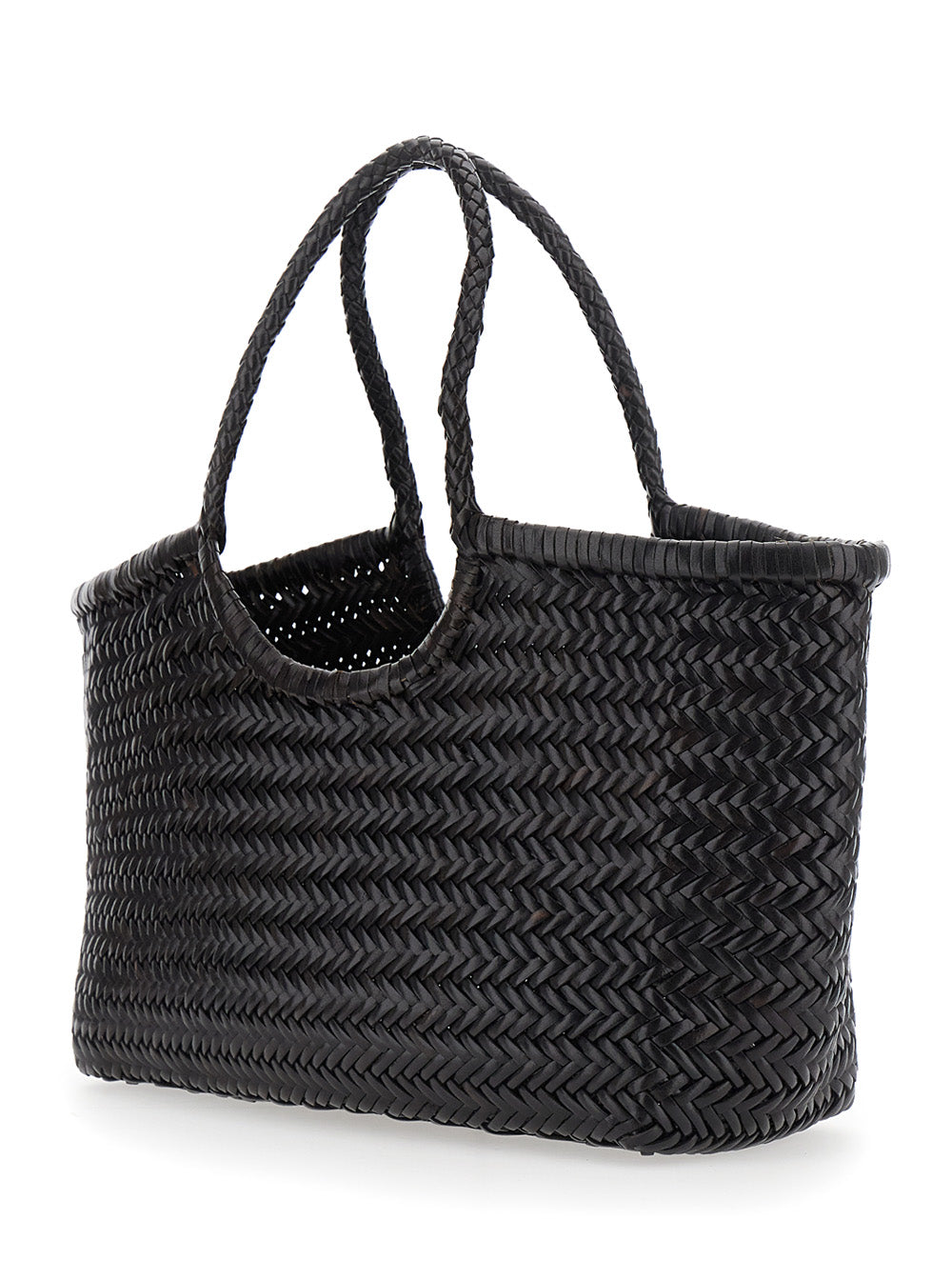 DRAGON DIFFUSION Dragon Diffusion Women Brown Shopping Bag With Two Top Handles An Intertwined Motif In Leather For Women