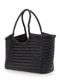 DRAGON DIFFUSION Dragon Diffusion Women Brown Shopping Bag With Two Top Handles An Intertwined Motif In Leather For Women