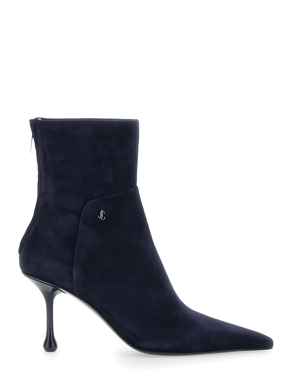 Jimmy Choo Women 'Cycas' Blue Ankle Boots With Stiletto Heel And Side Zip Closure In Suede For Women