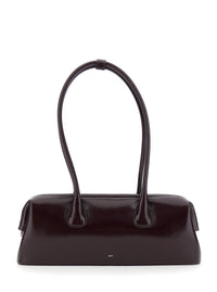 Osoi Women 'Boat Wide' Bordeaux Shoulder Bag With Two Top Handles In Leather For Women