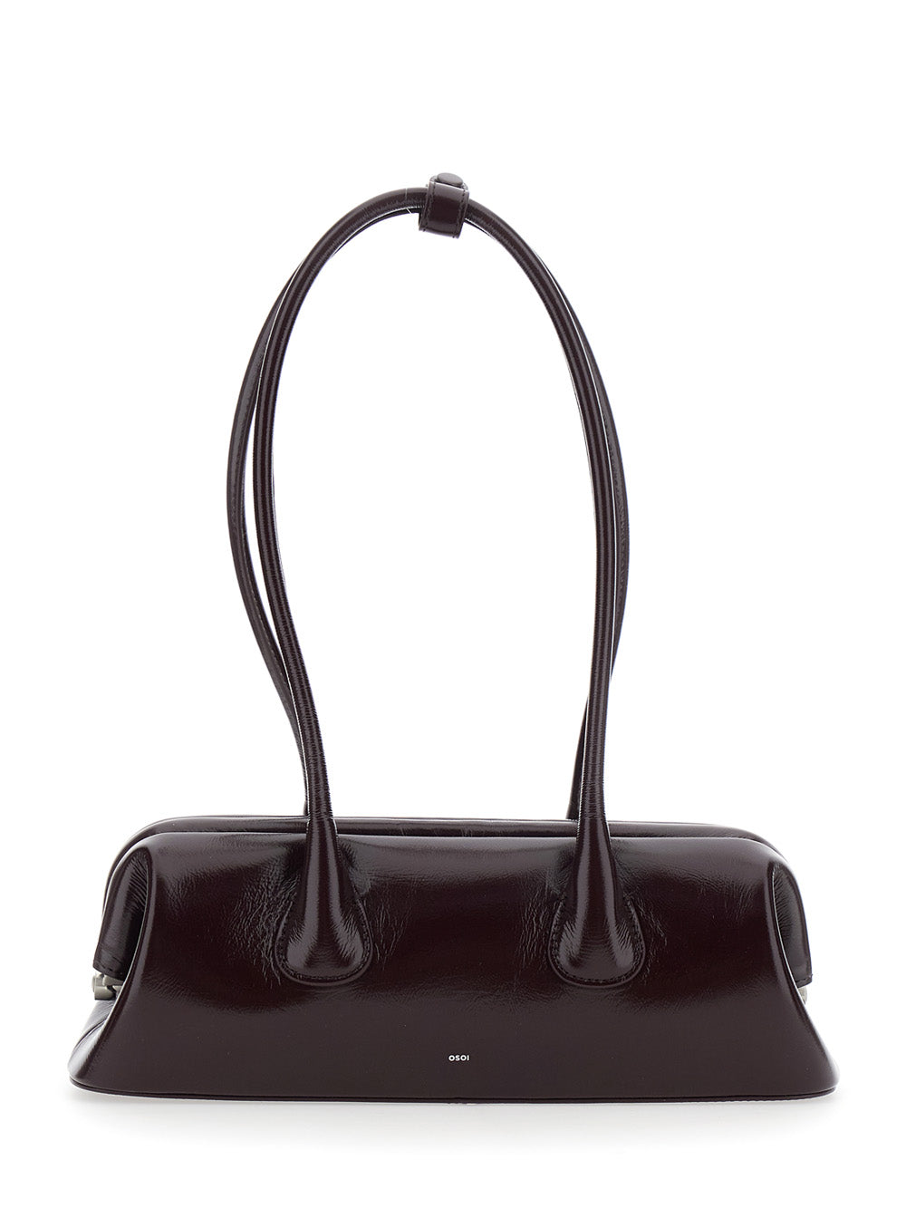 OSOI Osoi Women 'Boat Wide' Bordeaux Mini Shoulder Bag With Two Top Handles In Leather For Women