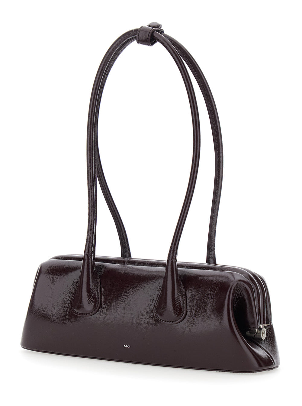 OSOI Osoi Women 'Boat Wide' Bordeaux Mini Shoulder Bag With Two Top Handles In Leather For Women