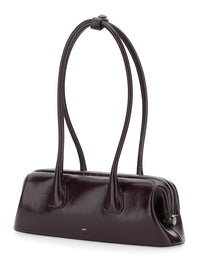 OSOI Osoi Women 'Boat Wide' Bordeaux Mini Shoulder Bag With Two Top Handles In Leather For Women