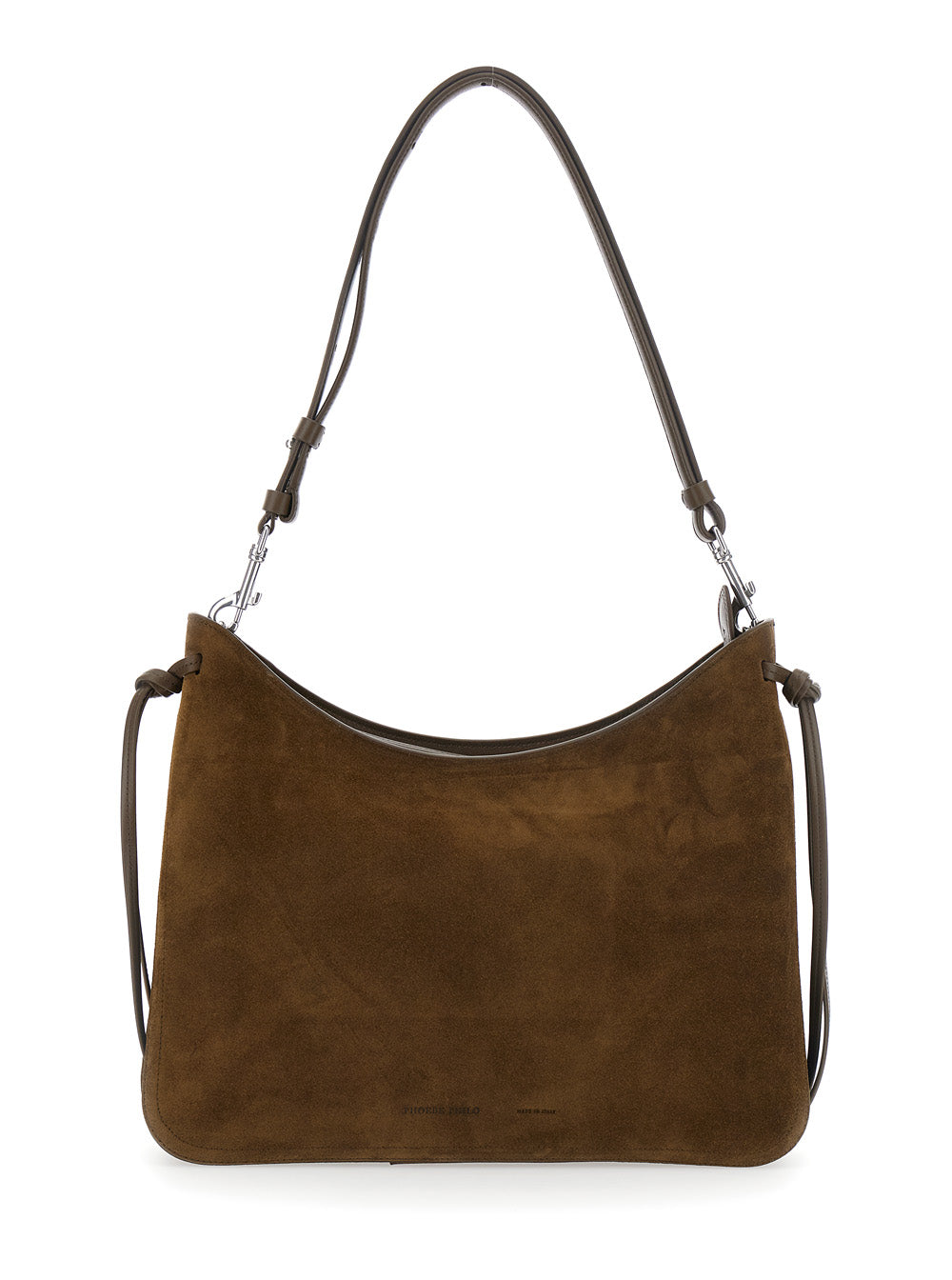 Phoebe Philo Women 'Gig' Brown Medium Shoulder Bag With Adjustable And Removable Strap And Adjustable Belt In Suede For Women