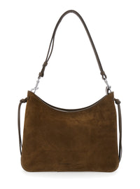 Phoebe Philo Women 'Gig' Brown Medium Shoulder Bag With Adjustable And Removable Strap And Adjustable Belt In Suede For Women