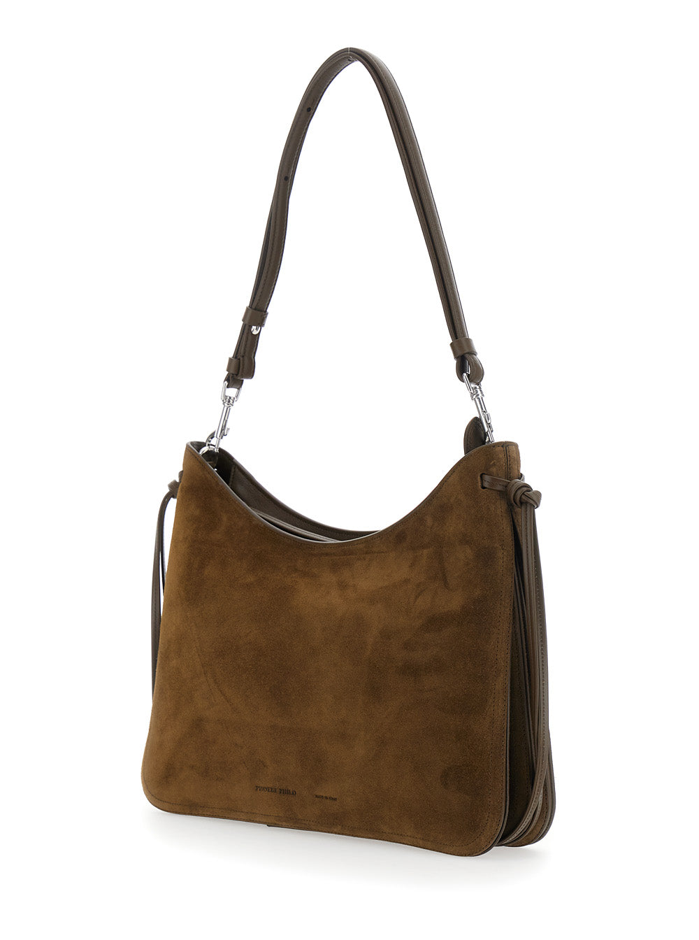 Phoebe Philo Women 'Gig' Brown Medium Shoulder Bag With Adjustable And Removable Strap And Adjustable Belt In Suede For Women