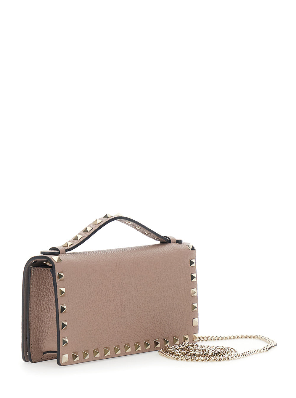 Valentino Garavani Women Pink Mini Bag With Removable Chain Strap And Rockstud Embellishment In Leather For Women
