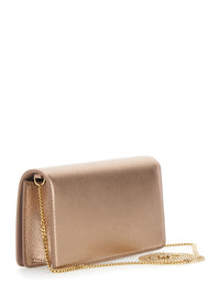 Valentino Garavani Women Metallic Mini Bag With Vlogo Plaque On The Front And All-Over Rhinestones In Leather For Women