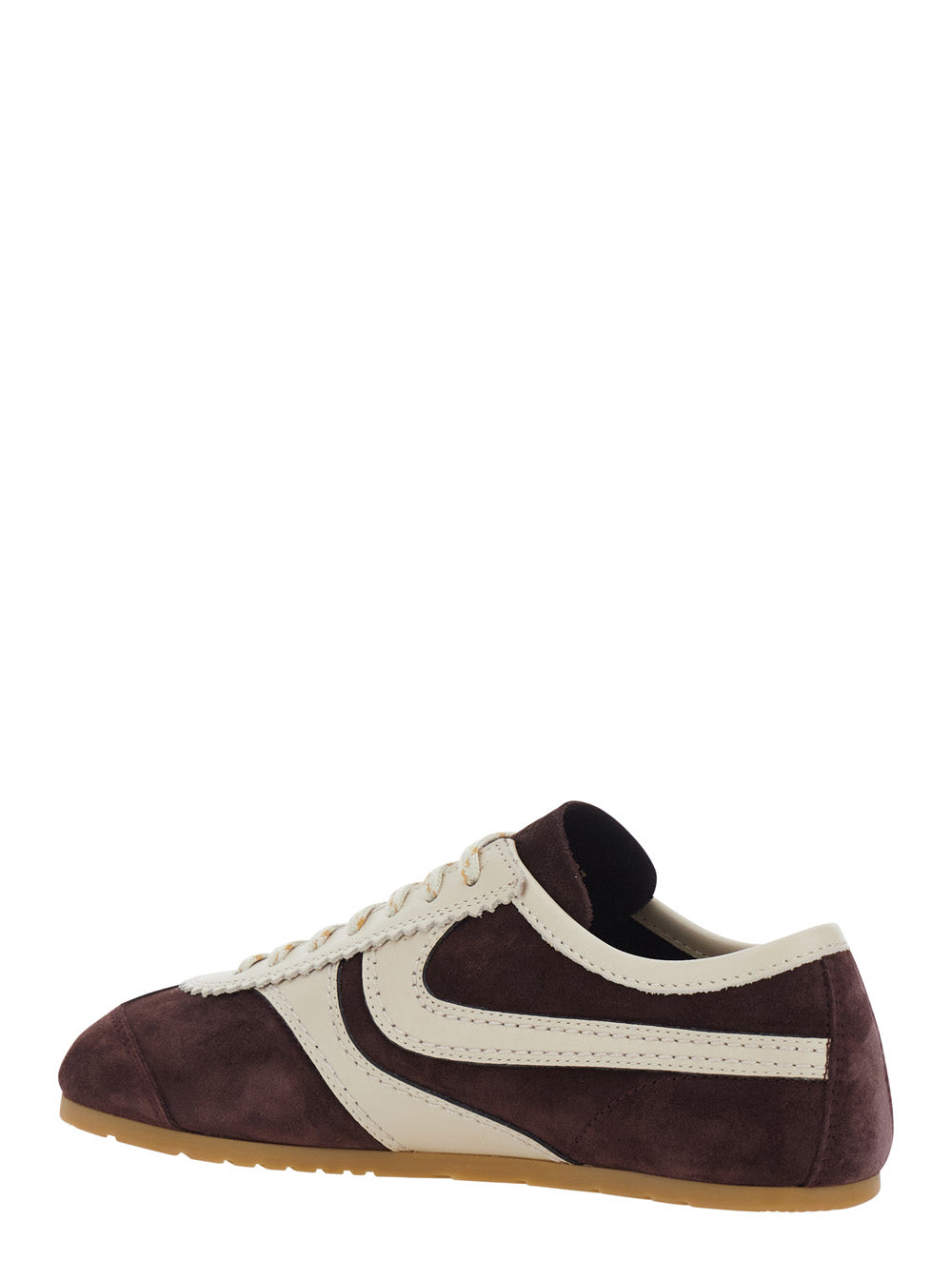 Dries Van Noten Women 'Dustin' Purple Sneakers With Contrasting Inserts And Seams In Suede For Women