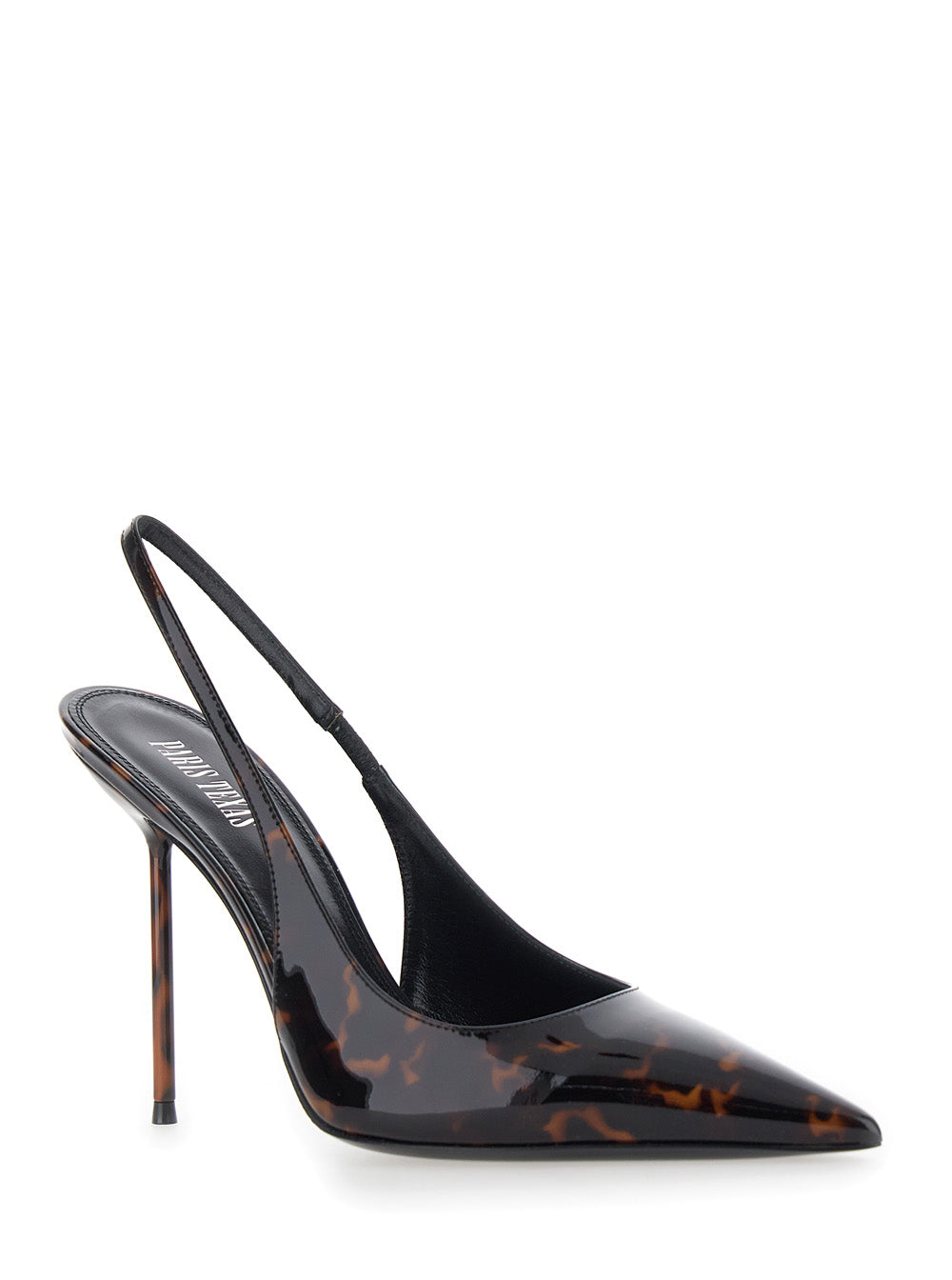 Paris Texas Women 'Lidia'brown Slingback With Tortoiseshell Print In Patent Leather For Women