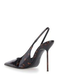 Paris Texas Women 'Lidia'brown Slingback With Tortoiseshell Print In Patent Leather For Women
