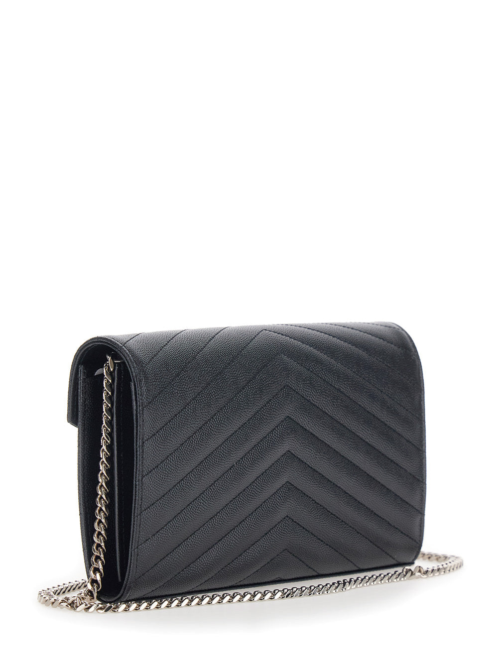 SAINT LAURENT Saint Laurent Women Classic Chain Wallet Grain De Poudre Saint Laurent Matelasse