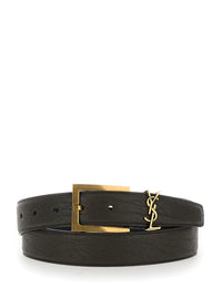 SAINT LAURENT Saint Laurent Women Brown Belt With Cassandre Buckle Closure In Leather For Women
