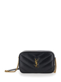 SAINT LAURENT Saint Laurent Women Black Crossbody Bag 'Daytona' With Chain Strap And Cassandre Plaque On The Front In Leather For Women