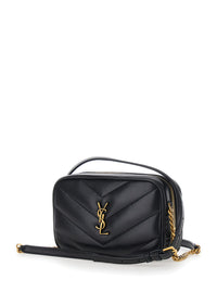 SAINT LAURENT Saint Laurent Women Black Crossbody Bag 'Daytona' With Chain Strap And Cassandre Plaque On The Front In Leather For Women