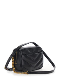 SAINT LAURENT Saint Laurent Women Black Crossbody Bag 'Daytona' With Chain Strap And Cassandre Plaque On The Front In Leather For Women