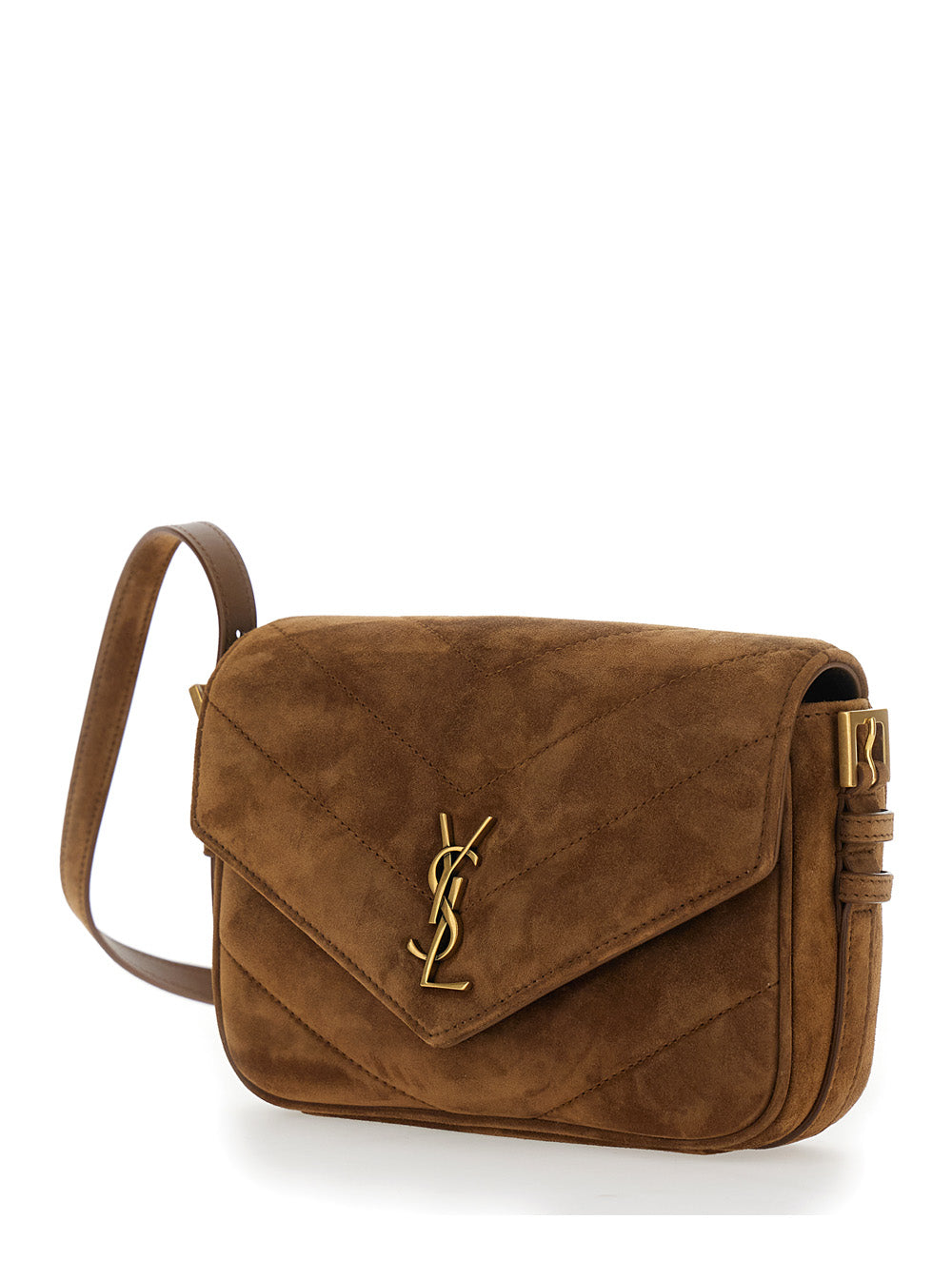 SAINT LAURENT Saint Laurent Women Ysl Bo Loulou L Strao 7 Suede Satin Calf