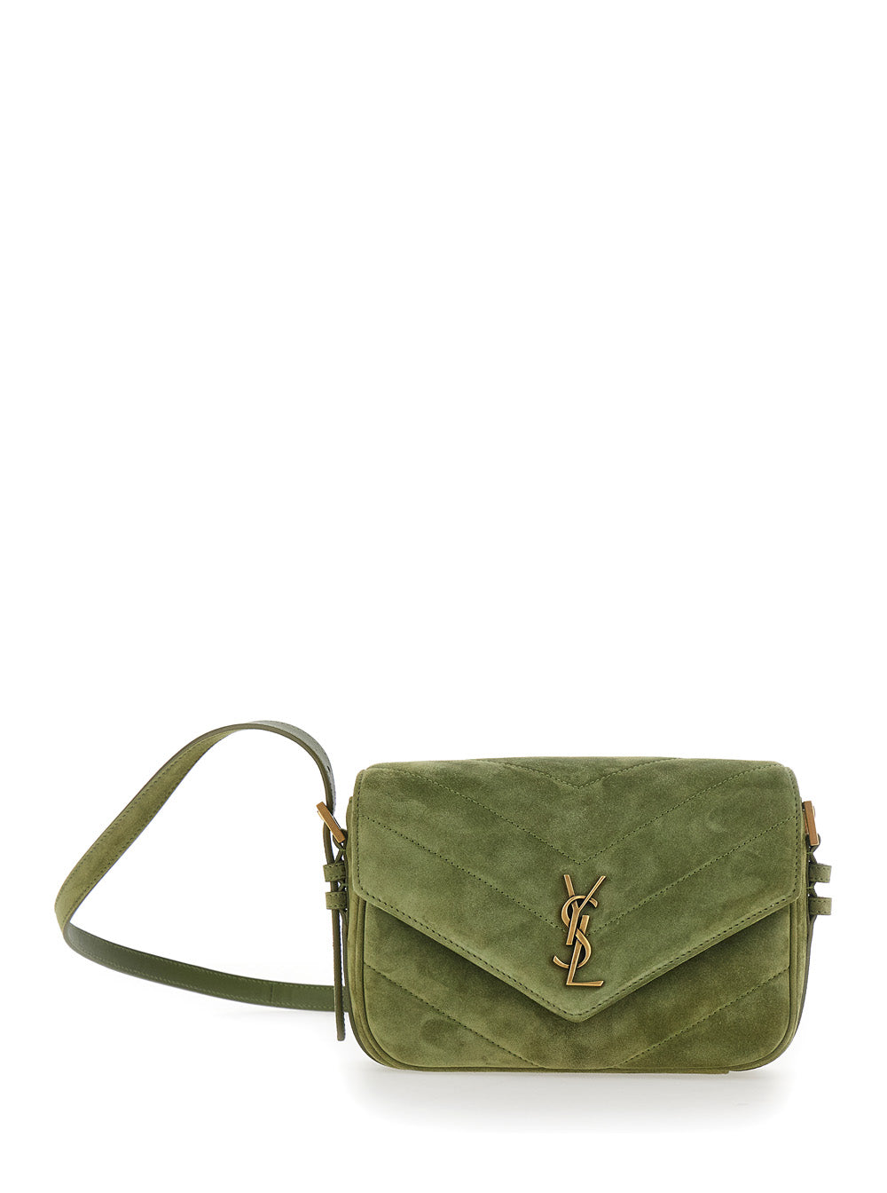 SAINT LAURENT Saint Laurent Women Ysl Bo Loulou L Strao 7 Suede Satin Calf