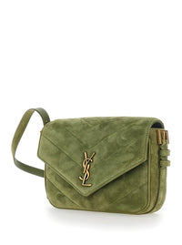 SAINT LAURENT Saint Laurent Women Ysl Bo Loulou L Strao 7 Suede Satin Calf