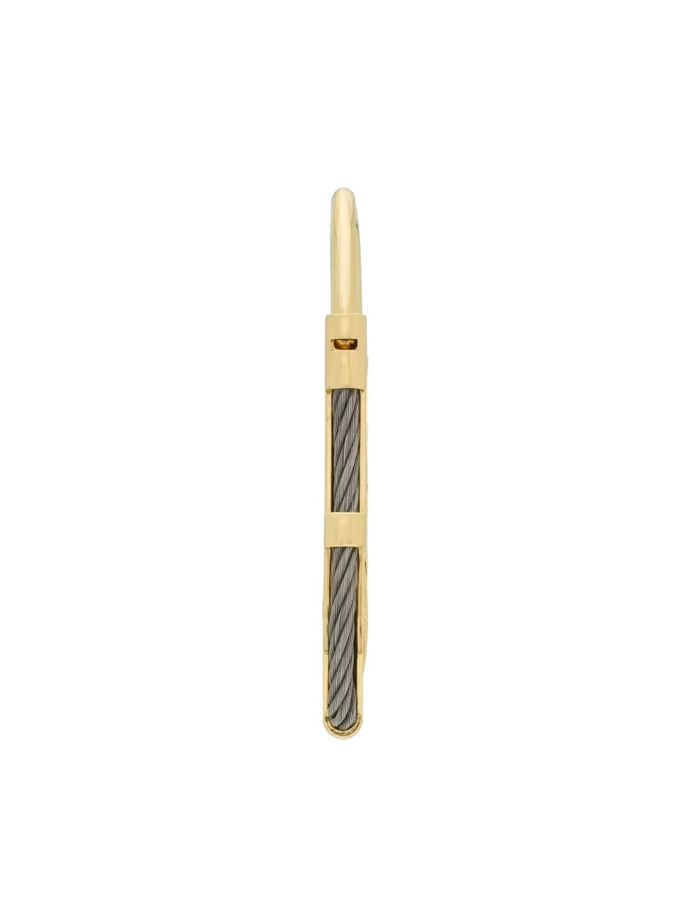 Saint Laurent Men Gold Colored Keychain With Ysl Logo Design In