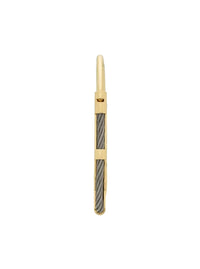 Saint Laurent Men Gold Colored Keychain With Ysl Logo Design In Metal For Men