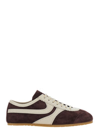 Dries Van Noten Women 'Dustin' Purple Sneakers With Contrasting Inserts And Seams In Suede For Women