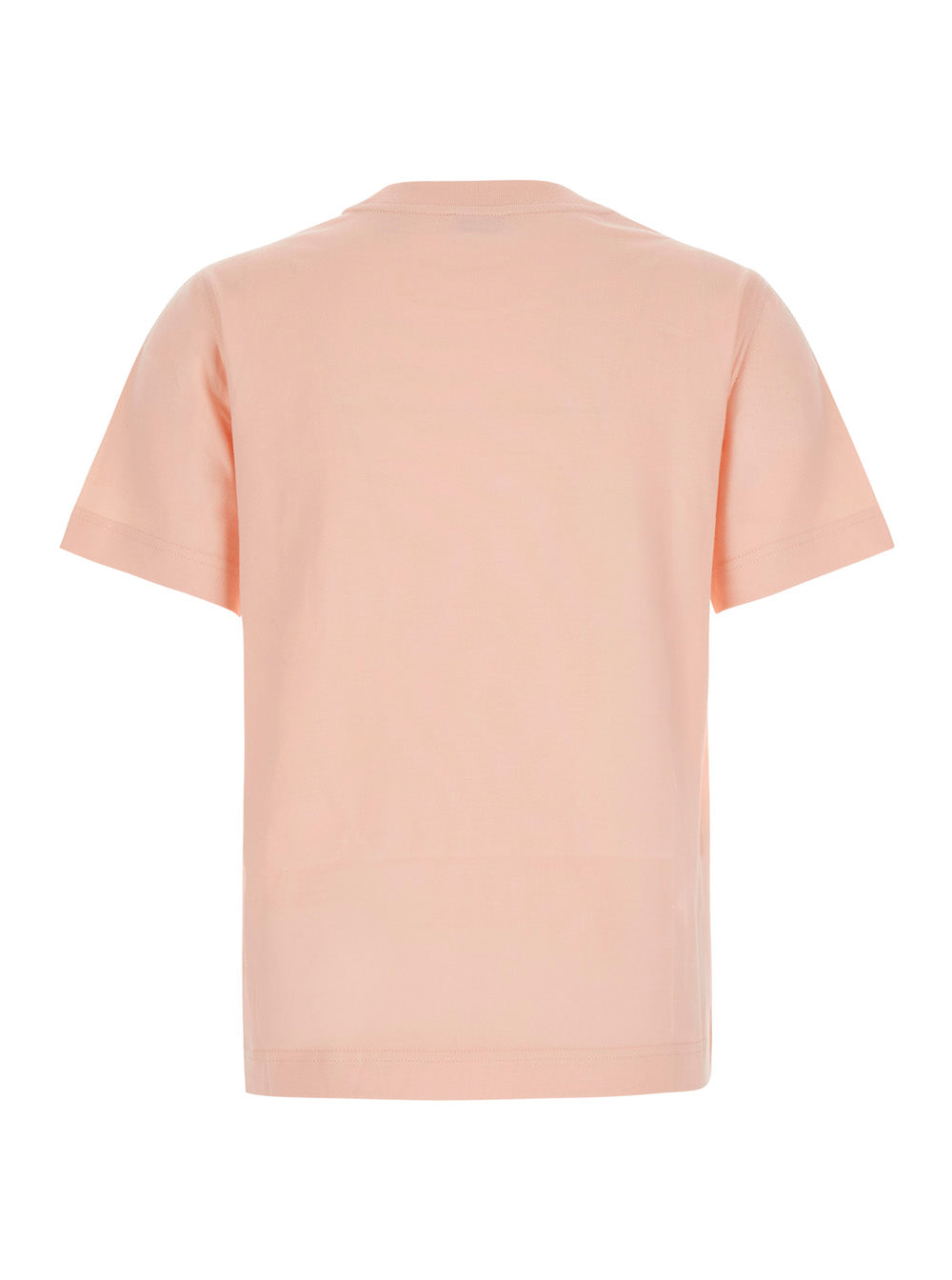Burberry Women Pink T-Shirt With Embroidered Ekd Logo On The Front In Cotton For Women