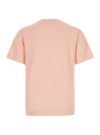 Burberry Women Pink T-Shirt With Embroidered Ekd Logo On The Front In Cotton For Women
