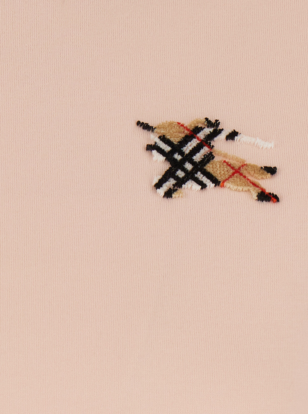 Burberry Women Pink T-Shirt With Embroidered Ekd Logo On The Front In Cotton For Women