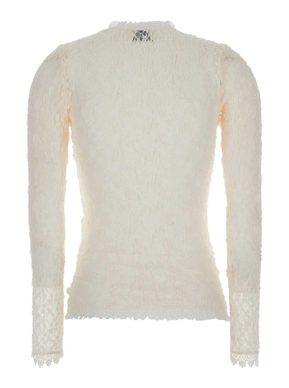 Isabel Marant Women 'Brany' White Top With All-Over Lace Trim In Cotton Blend For Women