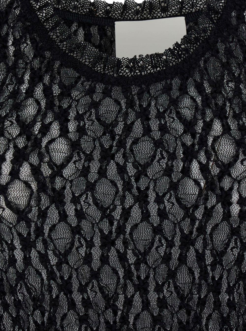 Isabel Marant Women 'Belsane' Black Long Dress With All-Over Lace Trim In Cotton Blend For Women