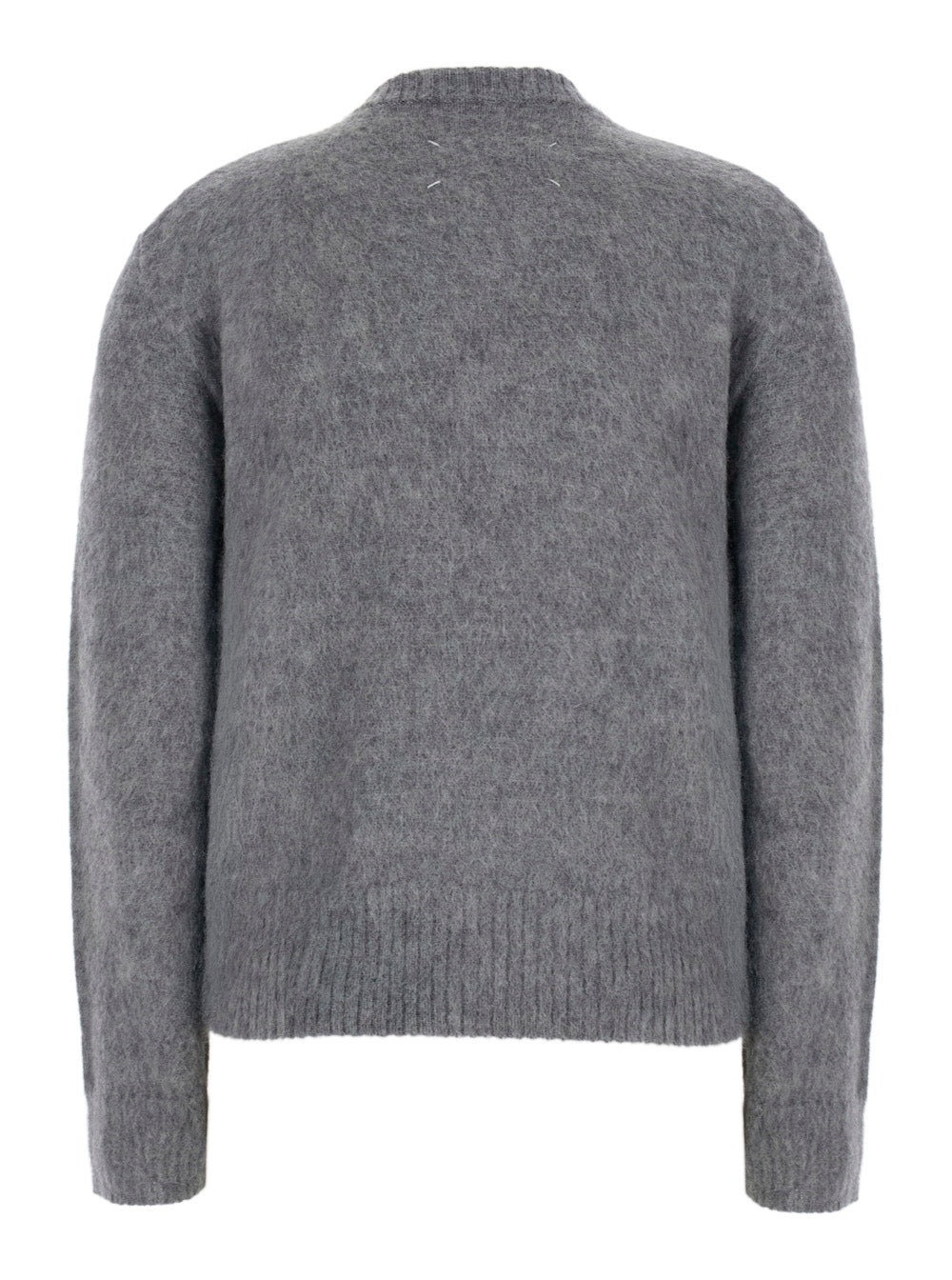 MAISON MARGIELA Maison Margiela Women Gray Sweater With Floral Print And Brushed Effect In Blend Wool For Women