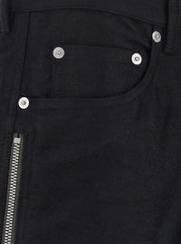 Rick Owens Men 'Vega' Black Pants With Openable Side Zippers In Wool Blend For Men