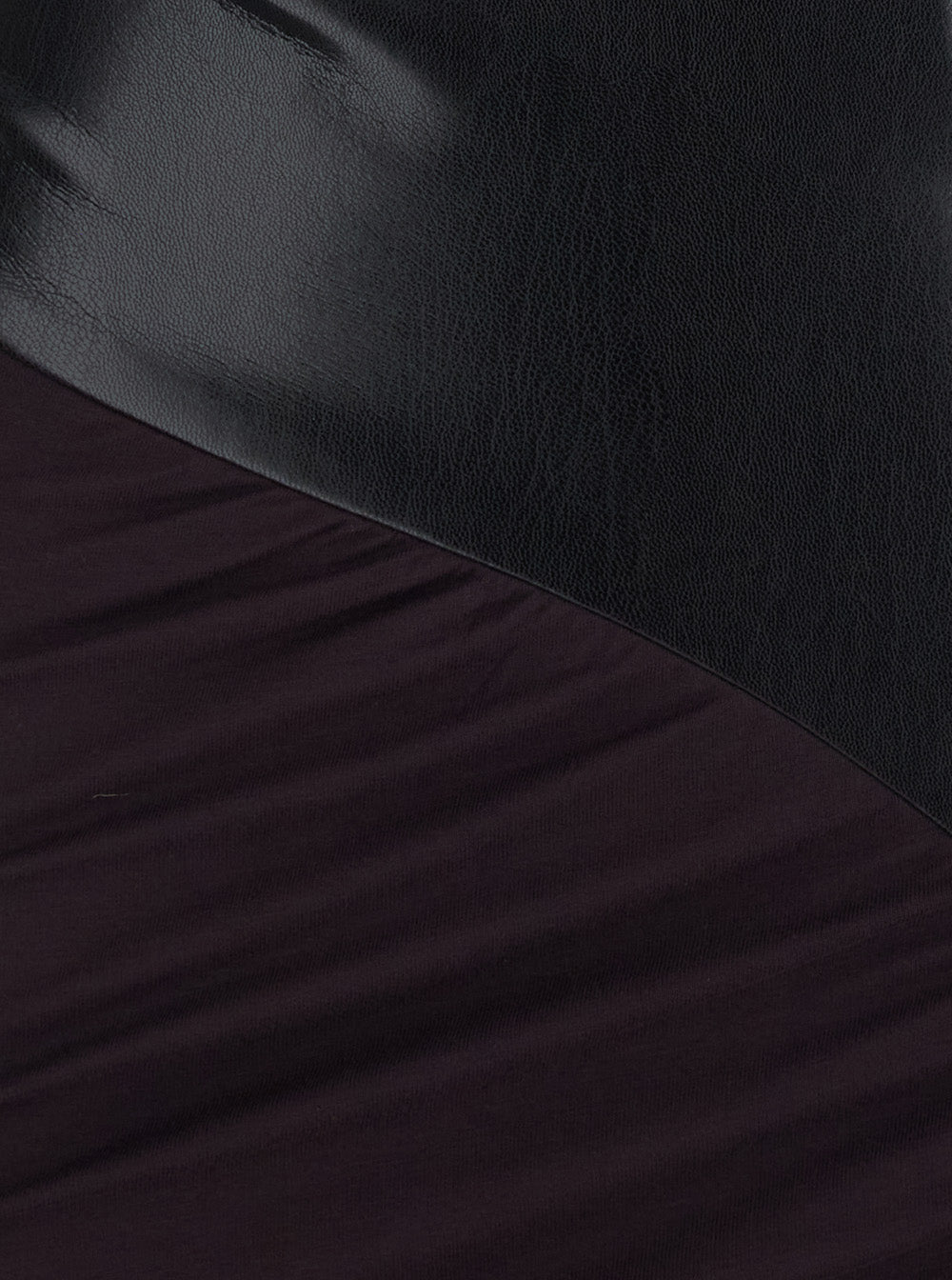 The Andamane Women 'Ursula' Dark Burgundy Dress With Ecoleather Details And Draped Design In Viscose For Women