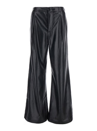 The Andamane Women 'Sasha' Black Pants With Five-Pocket Design In Eco-Leather For Women
