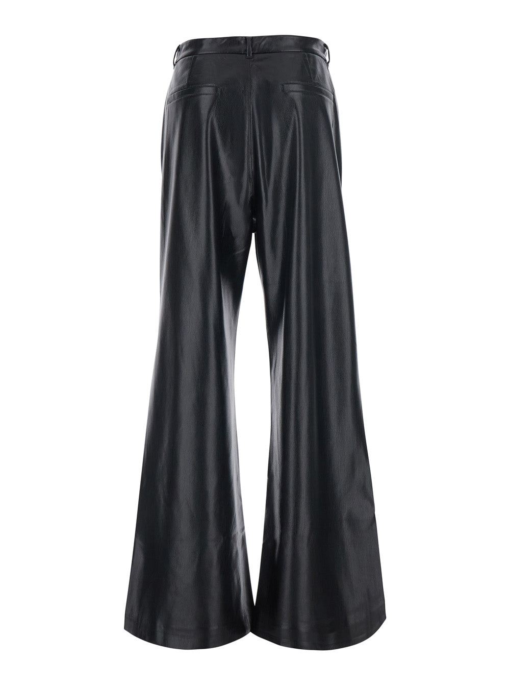The Andamane Women 'Sasha' Black Pants With Five-Pocket Design In Eco-Leather For Women